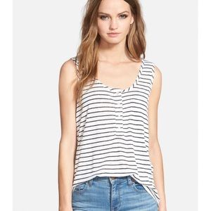 Amour Vert “Frankie” Linen Striped Tank Sz Small